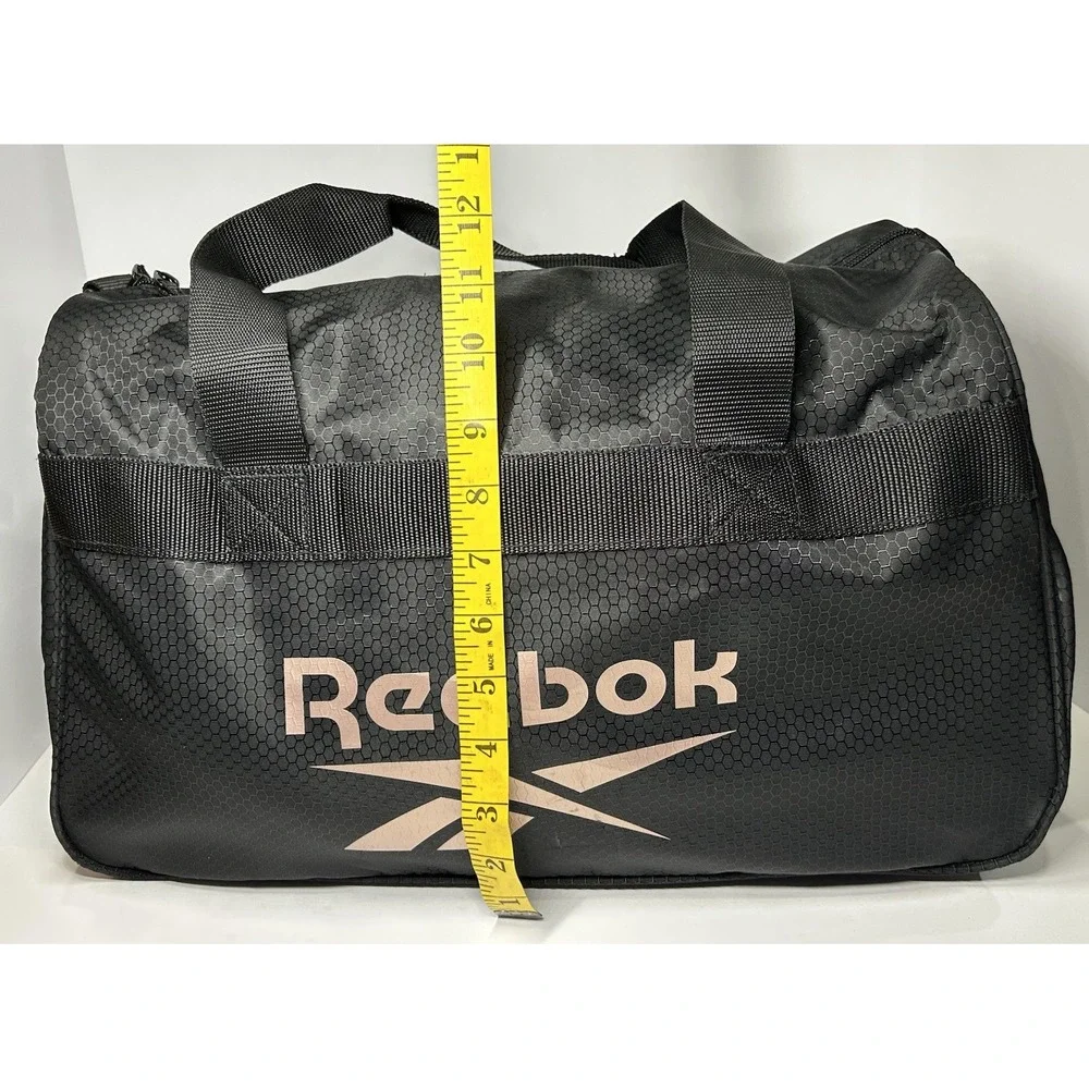 Reebok Duffel Bag Sports Gym Lightweight‎ Black With Rose Gold Logo
